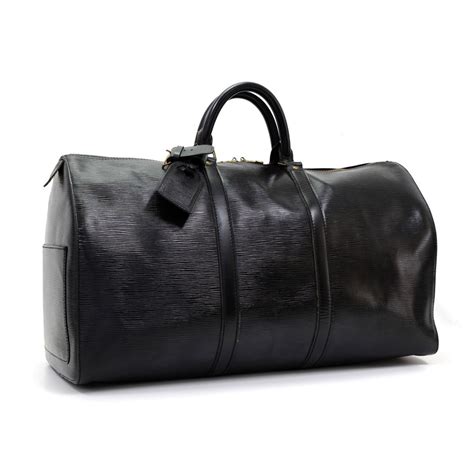 mens black louis vuitton duffle bag|louis vuitton keepall 50.